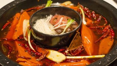 마라탕 나트륨 함량, 매운 훠궈 냄비 자료사진