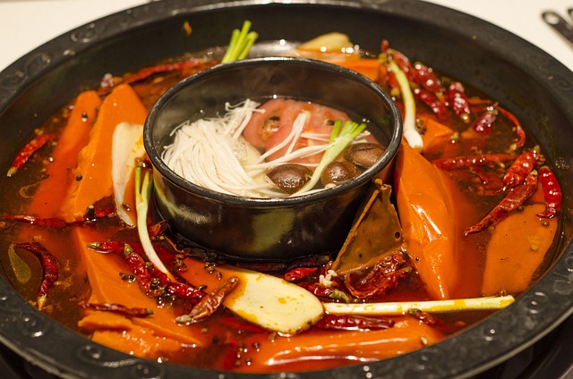 마라탕 나트륨 함량, 매운 훠궈 냄비 자료사진
