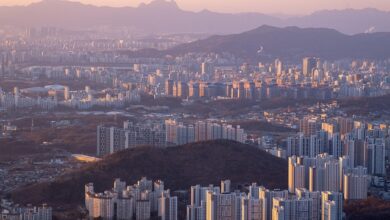 서울 아파트 단지 스카이라인 전경, 구축 전세 상승률 상승 자료사진