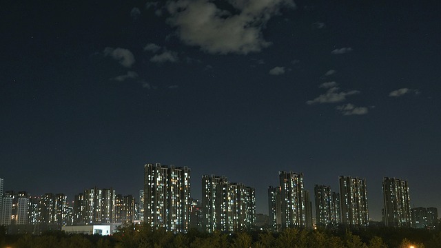 야간 고층 아파트 단지 전경, 경기 아파트값 9월 둘째 주 관련 자료사진