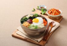 비빔밥과 김치 한식 상차림, K-푸드 인도 수출 자료사진