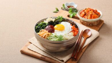 비빔밥과 김치 한식 상차림, K-푸드 인도 수출 자료사진