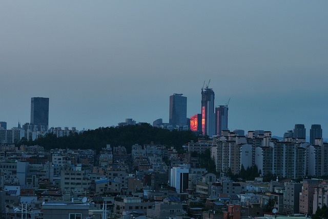 코스피 마감일 서울 도심 저녁 전경. 자료사진