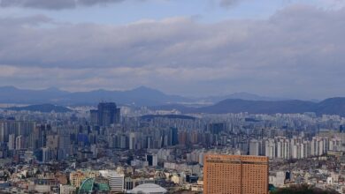 서울 도심 아파트 밀집 전경. 주택구입부담지수 상승 지역 자료사진